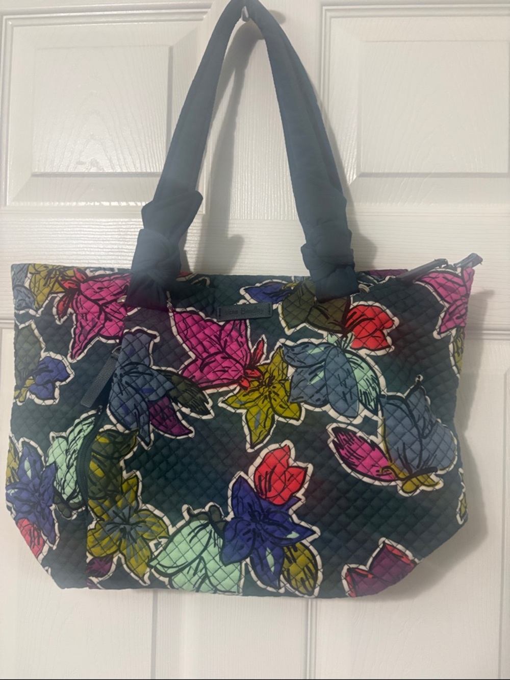 Vera Bradley Hadley Satchel  Bag in Falling Flowers pattern